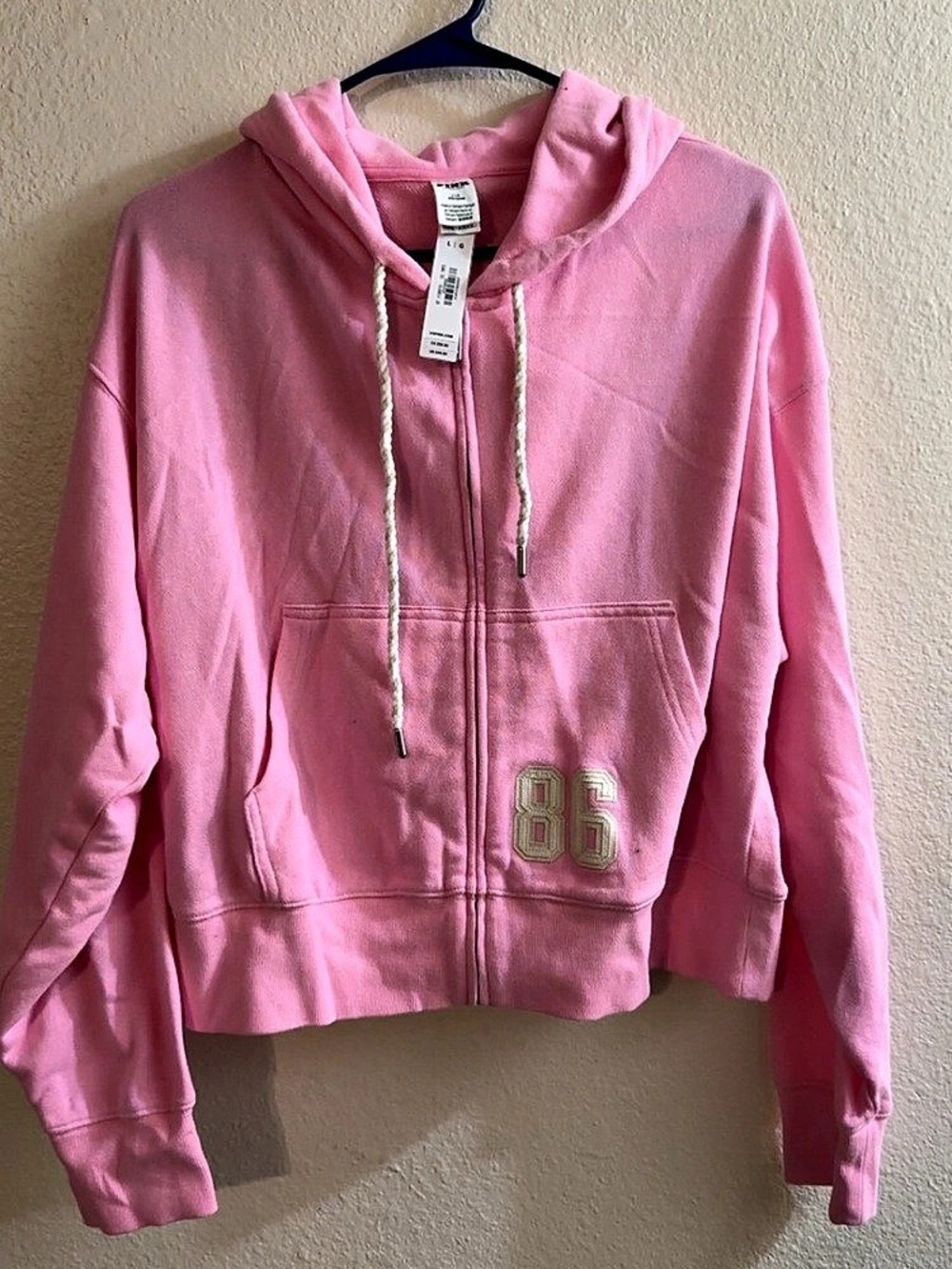 Victorias Secret Pink Zip-Up Hoodie Size Large NWT